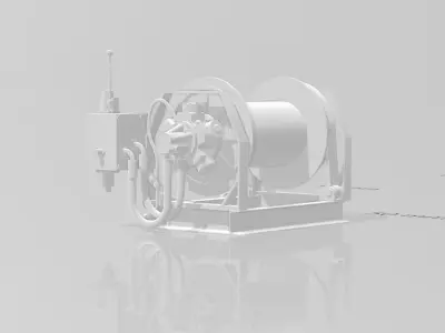 winch machine 3d printed ready 3D print model