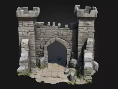 Fortress Gateway  Grand Entrance to Power 3D model
