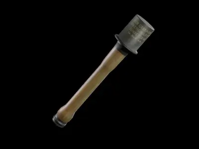 World War 2 German Hand Grenade Stielhandgranate Low-poly 3D model