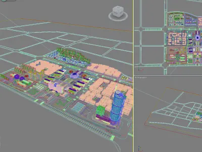 Architecture city in china 3D model