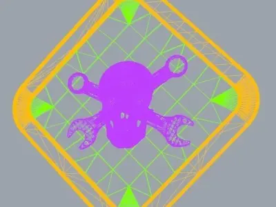 Danger Sign 3D model