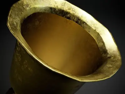 PBR Old Chalice Low Low-poly 3D model