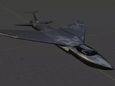 cyan 1 fighter jet 3D print model