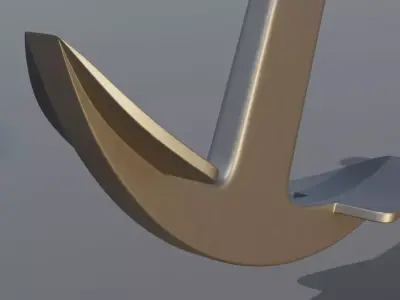 Classic Ship Anchor 3D Model 3D model
