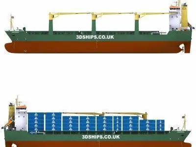 Multi-Purpose Cargo Vessel - 01 - 3D model