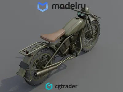 Trail Motorcycle 3D model