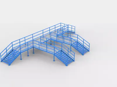 industrial metal platform  3D model