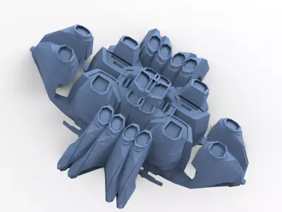 Solar powered Ship speeder rig  4 3D model