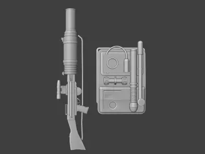 Blaster Rifle Low-poly 3D model