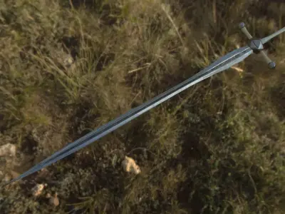 sword silver 3D model