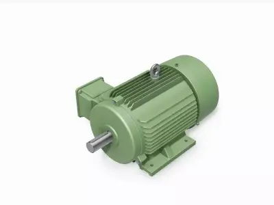 132S B3 Left IEC electric motor - 3D CAD model 3D model