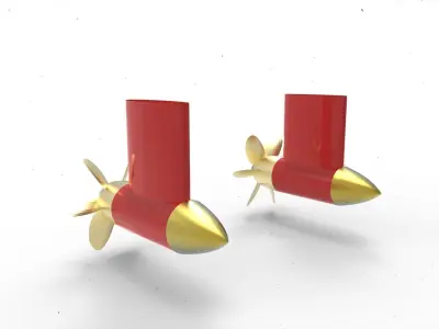 Azimuth thruster without ring 3D model