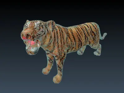 Tiger Low-poly 3D model purchase