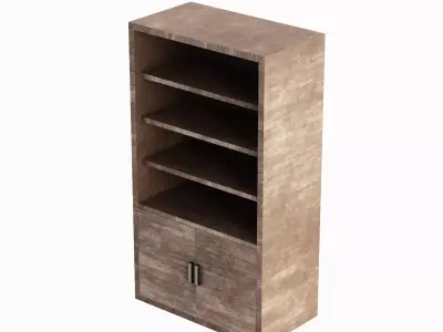 Old Shelf 05 Low-poly 3D model