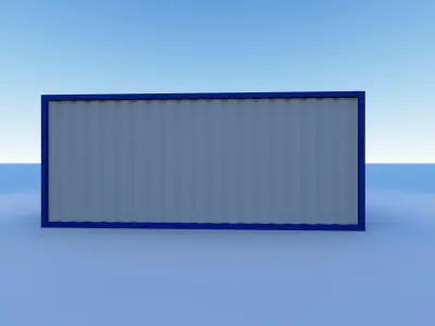Container shipping on sky Low-poly 3D model