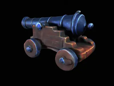 Cartoon Cannon 3D model purchase