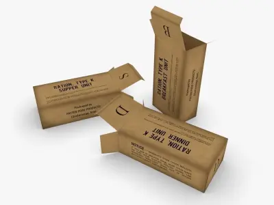 WWII Combat Rations Collection 3D Model Pack