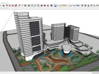 Sketchup Hotel G8 3D model