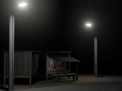 A Small Shop Free 3D model