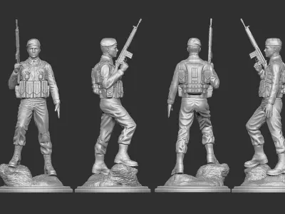 Commando Statue 3D print model