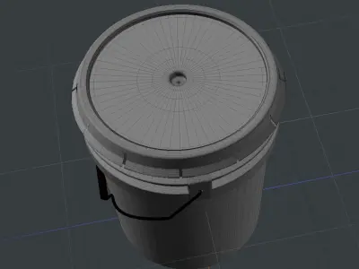 Five gallon industrial bucket 3D model