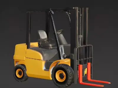 Realistic Forklift 3D Model 3D print model