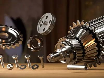 Mechanical Component Asset packs Bundle Free 3D model