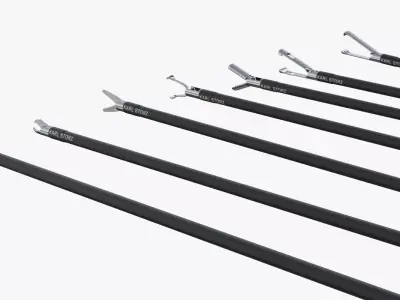Laparoscopic Instrument Set 3D model purchase