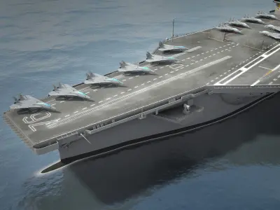 USS Ronald Reagan CVN76 Carrier 3D model purchase