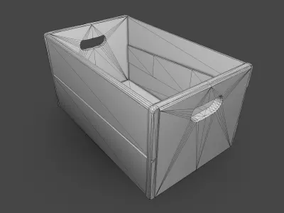 Old Crate Low-poly 3D model get