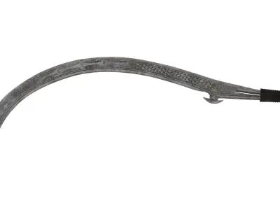 Mambele hybrid Knife Axe  Low-poly 3D model