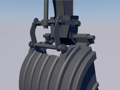 Excavator bucket Low-poly 3D model purchase