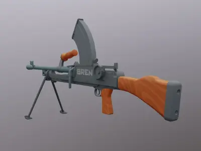 Bren Low Poly Mobile Game Ready model Low-poly 3D model