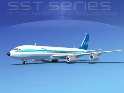 Boeing 707-320 SS NSA 3D model