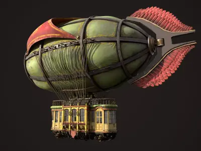 Airship Fighting 3D model