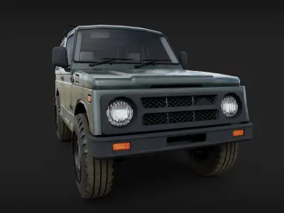 Suzuki Jimmy Military Car Low-poly 3D model