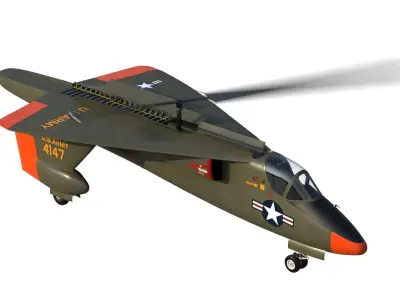 XV-2 Convertiplane  VTOL 3D model