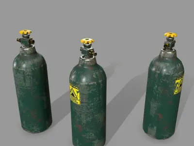 Propane Tank Low-poly 3D model 3