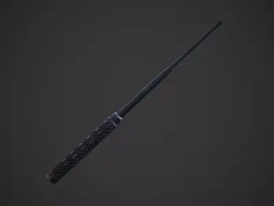 Telescopic Baton Low-poly 3D model