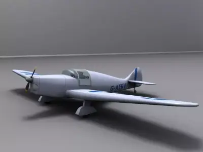 Miles-Whitney-Straight airplane Low-poly 3D model