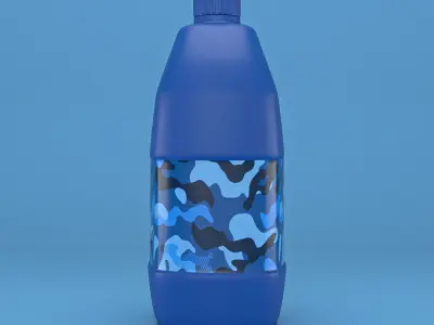 HDPE Plastic Bottle Can 3D model