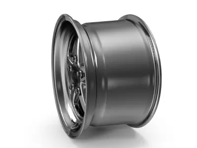 JMS Avenger Series Race Wheel 17 X 10 Aluminum Polished Rear  3D model