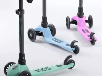 Kick scooter scoot and ride highwaykick 3 3D model