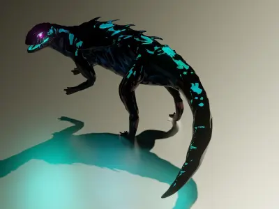 Indominus Rex or Indo Raptor model Xenomorph Low-poly 3D model