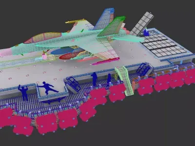 72 scale catapult 4 carrier base  3d max file 3D model