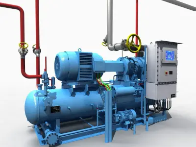 Ammonia Compressor 3D model