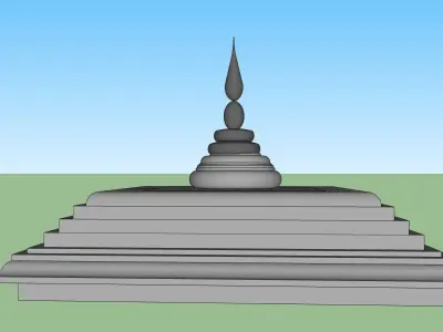 indian temple dome 3D model buy