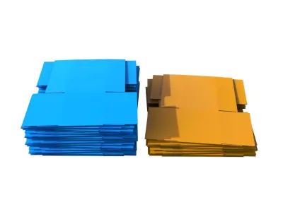 PP Box and Kraft Paper Box 3D model