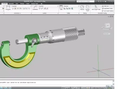 micrometer dwg file Free 3D model