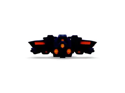Scifi Fighter Spaceship 3D Model Low-poly 3D model purchase